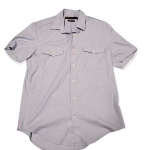 Perry Ellis Mens Short Sleeve Button Down Dress Shirt